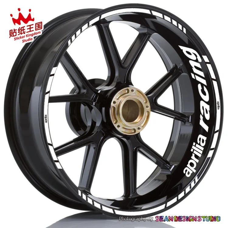 Adesivo de Roda para Motocicleta Decalque de Roda Reflexivo para Corrida Tuono Caponhost Rs4 Rs125 Rsv4 3 Adesivo de roda para motocicleta, decalque de