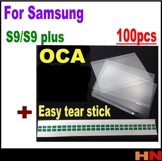 

100pcs wholesale For Samsung Galaxy S9 S9+ plus edge OCA Film Optical Clear Adhesive Glue Sticker LCD OCA Laminator