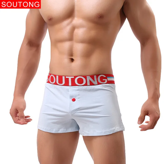 Soutong, мужское нижнее белье, шорты, боксеры, хлопок, для мужчин, Cueca, боксеры, нижнее белье, мужские шорты, домашние трусы, боксеры для мужчин, Calzoncillos Hombre - Цвет: jjk04-sky blue