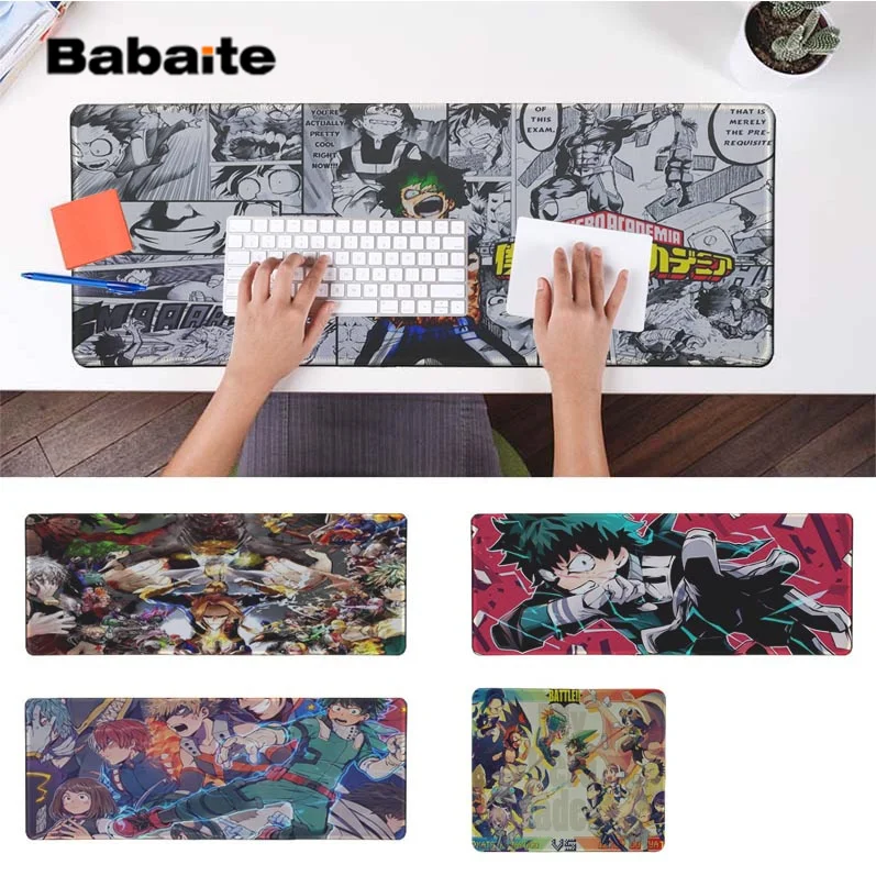 

Babaite Simple The Japan Hot Popular Comic My Hero Silicone large/small Pad to Mouse Game Rubber PC Computer Gaming mousepad