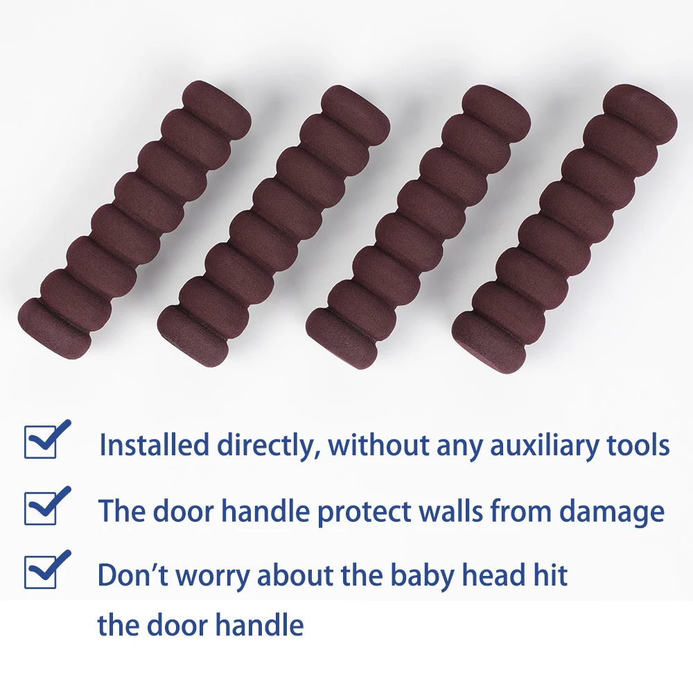 4PCS Room Door Knob Covers Pad Cases Spiral Anti-Collision Security Door Handle Protect Cover Baby Children Kids Safety Supplies
