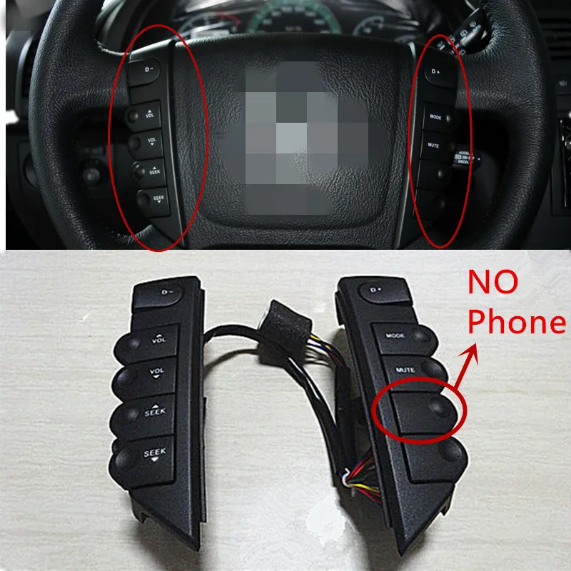 

Steering wheel button multimedia volume adjustment control button Bluetooth phone button for Ssangyong Actyon Kyron Rexton2