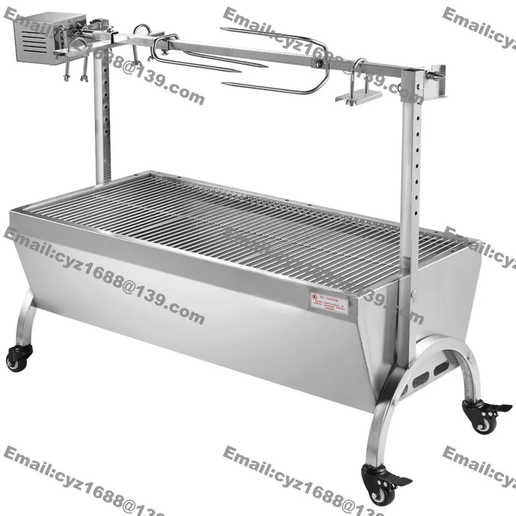 Free Shipping 120cm Heavy Duty Hog Roasting Machine BBQ Spit Chicken