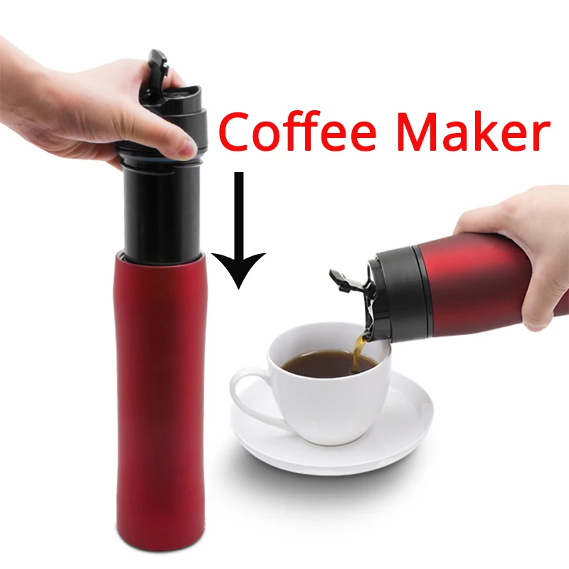 Original Portable French Press Coffee Maker Vacuum Insulated Travel Mug