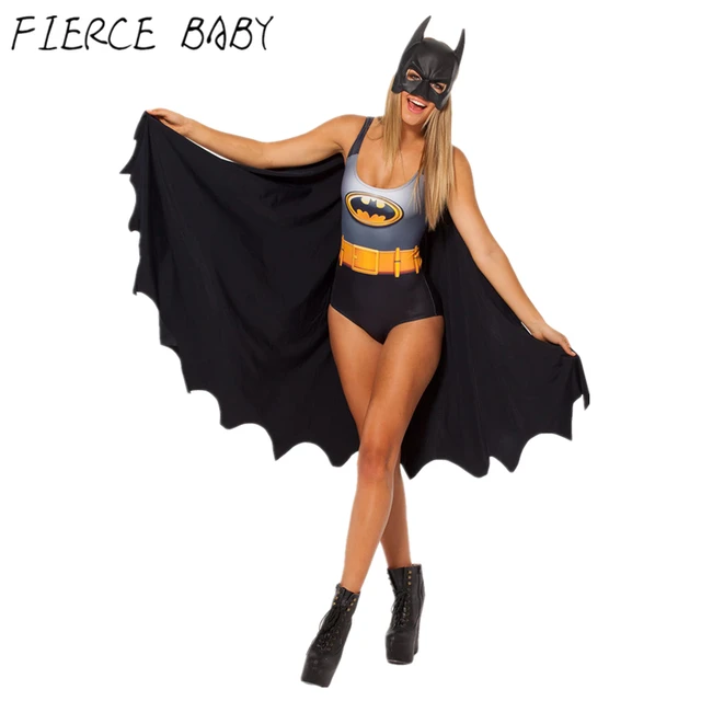 2017 summer batman swimsuit women full body swimwear beachwear sexy plus size batman