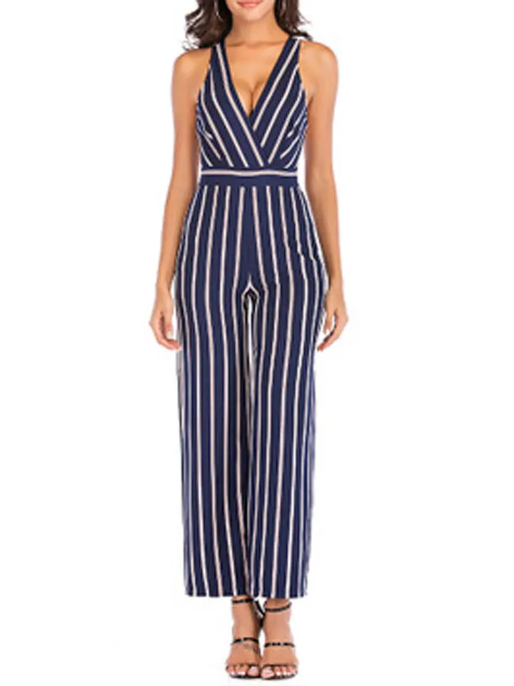 blue white jumpsuit