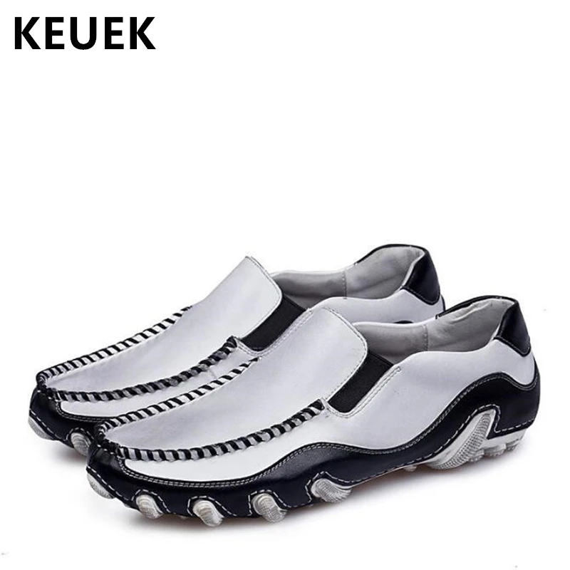 Spring Autumn Men Flats Genuine leather Slip-On Casual shoes Soft Comfortable Driving shoes Male Loafers Boat shoes 02A цена Spring Autumn Men Flats Genuine leather Slip-On Casual shoes Soft Comfortable Driving shoes Male Loafers Boat shoes 02A цены онлайн