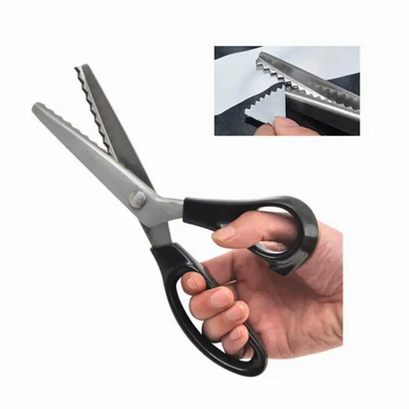 

Stainless Pro Zig Zag Sewing Cut Dressmaking Tailor Shears Pinking Scissors 3mm Triangle Length