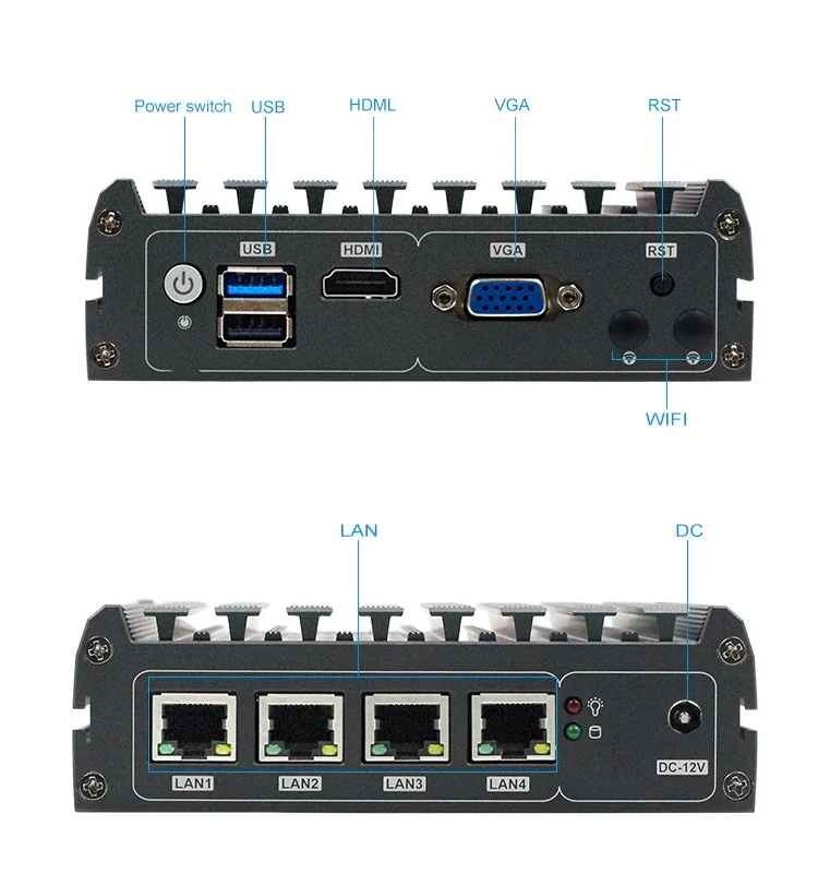 Безвентиляторный промышленный Мини компьютер J1900 процессор 4* I211 lan wifi/3g Встраиваемая мультимедийная карта памяти