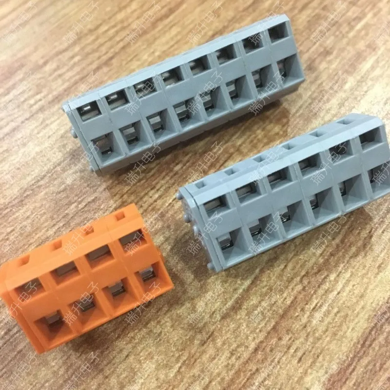 

Free shipping VG256 spring loaded circuit board PCB terminals 8Pin 5pcs/lot