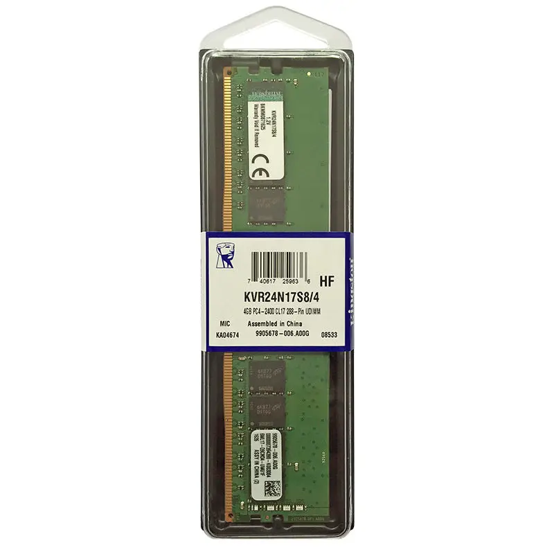 Игровая память Kingston игровая Intel DDR4 ОЗУ 8 ГБ 4 Гб 2400 МГц 16 1 2 В 288 контактов для ПК