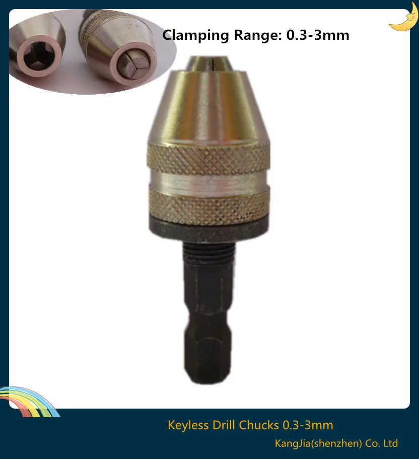 2pcs New 1/4 Hex Shank Mini Drill Chuck Keyless Electric Drill Chuck