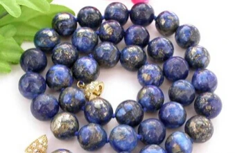

N1474 beautiful 24" 14mm nature round lapis lazuli necklace