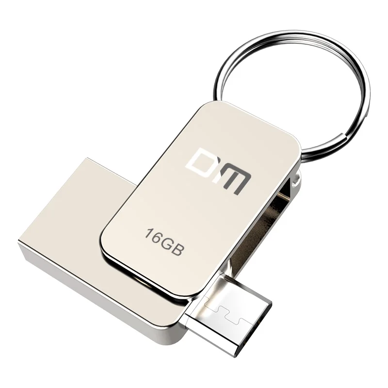 DM PD020 USB Flash font b Drive b font 16GB Metal OTG Pendrive High Speed USB2