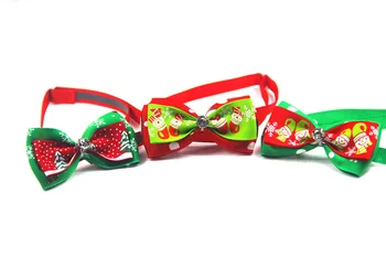 

Dogs Bow Ties for Christmas Pet Bow Ties with Rhinestones Adjustable Tie Collars Neckties Decorations Ornaments