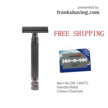 

Frank Shaving-Double Edge Safety Razor Charcoal color +FREE BLADE+FREE SHIPPING #DE-14MTC