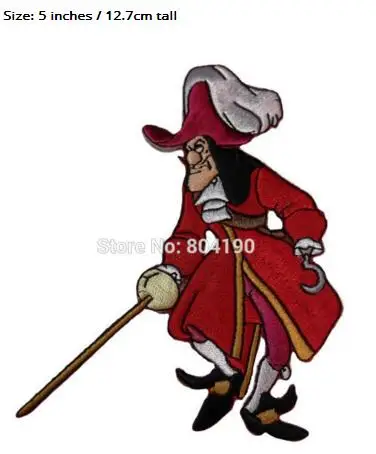 

5" Peter Pan CAPTAIN HOOK Logo TV Movie Series Costume applique sew on/ iron on patch wholesale