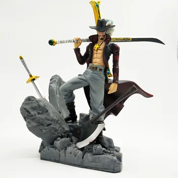 

Anime 1/7 Scale Painted Figure One Piece Top Of War Vol.2 Dracule Mihawk Action PVC Figure Toy Brinquedos 26CM