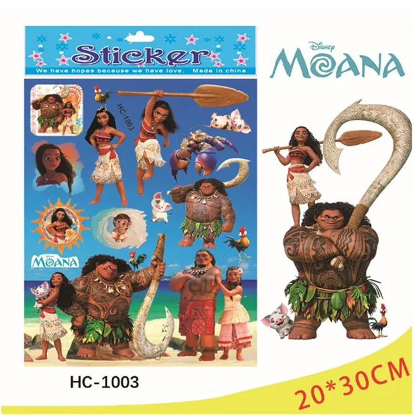 

100 Pcs/Set Exquisite Moana Princess Environmental Protection Cartoon Sticker Children Stickers PVC Stickers Kids Christmas Gift