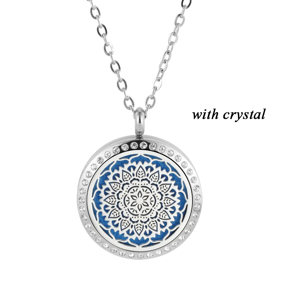 diffuser necklaces silver gold rose gold 20mm 25mm 30mm locket jewelry -241 (3)