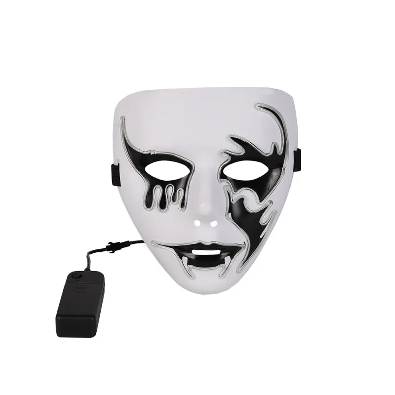 Мигающая кровавая маска ужасная маска для Хэллоуина вечерние Клубные бар с привидениями бутафория для маскарада светодиодный маска декоративная маска