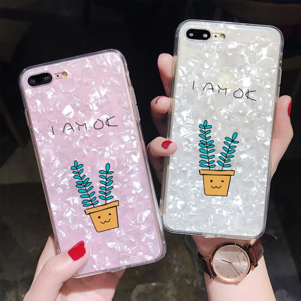 DIFFRBEAUTY Fashion Cute Simple Fresh Shell Phone Case For iphone 6S