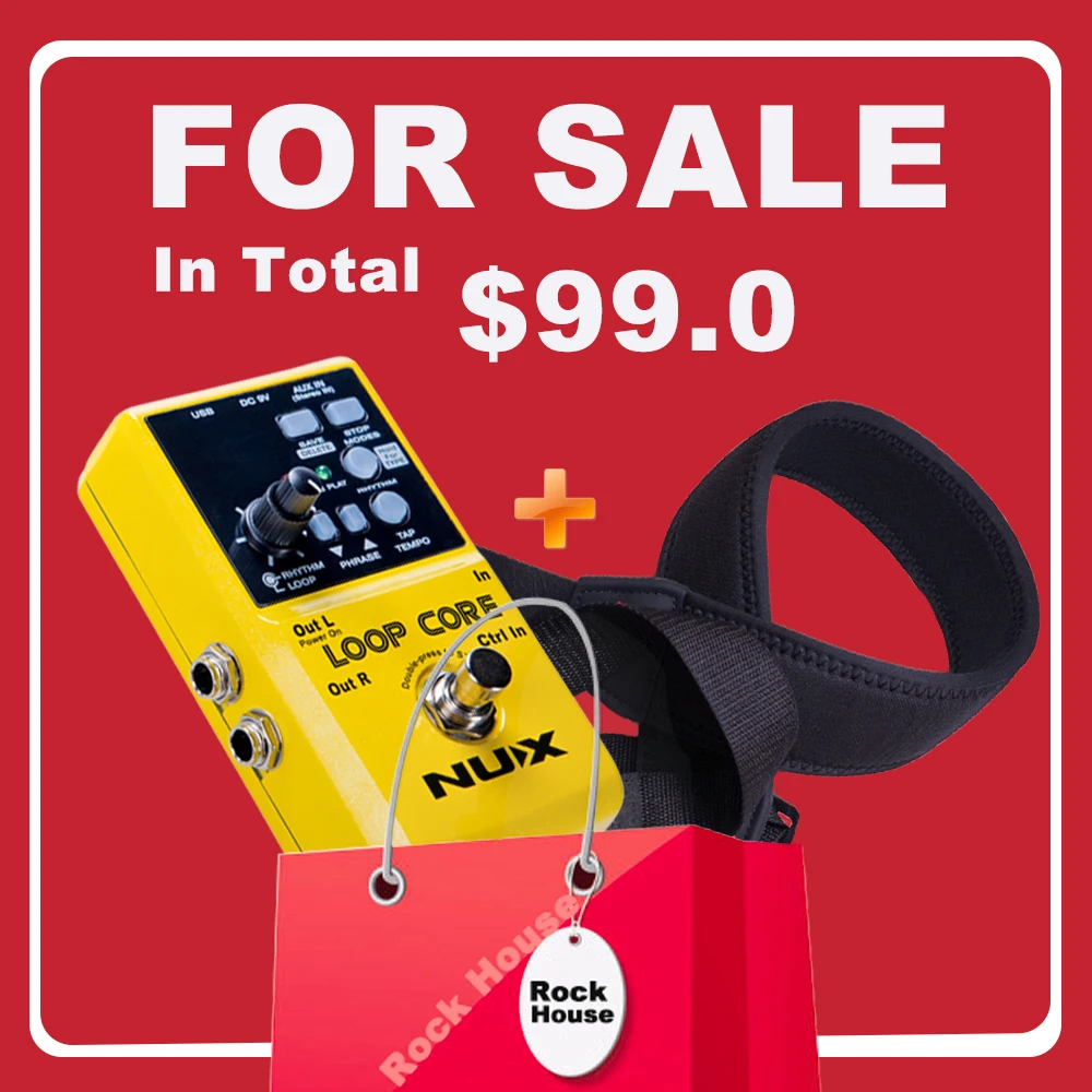 

NUX Loop Core Guitar Effects Pedal Looper Pedals Looping Station 6 Hours Recording Time Built-in Drum Patterns Free shipping
