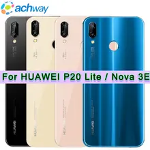 Funda trasera de cristal para huawei p20 lite con lente de cámara para Huawei P20 Lite funda de batería Nova 3e carcasa de puerta trasera