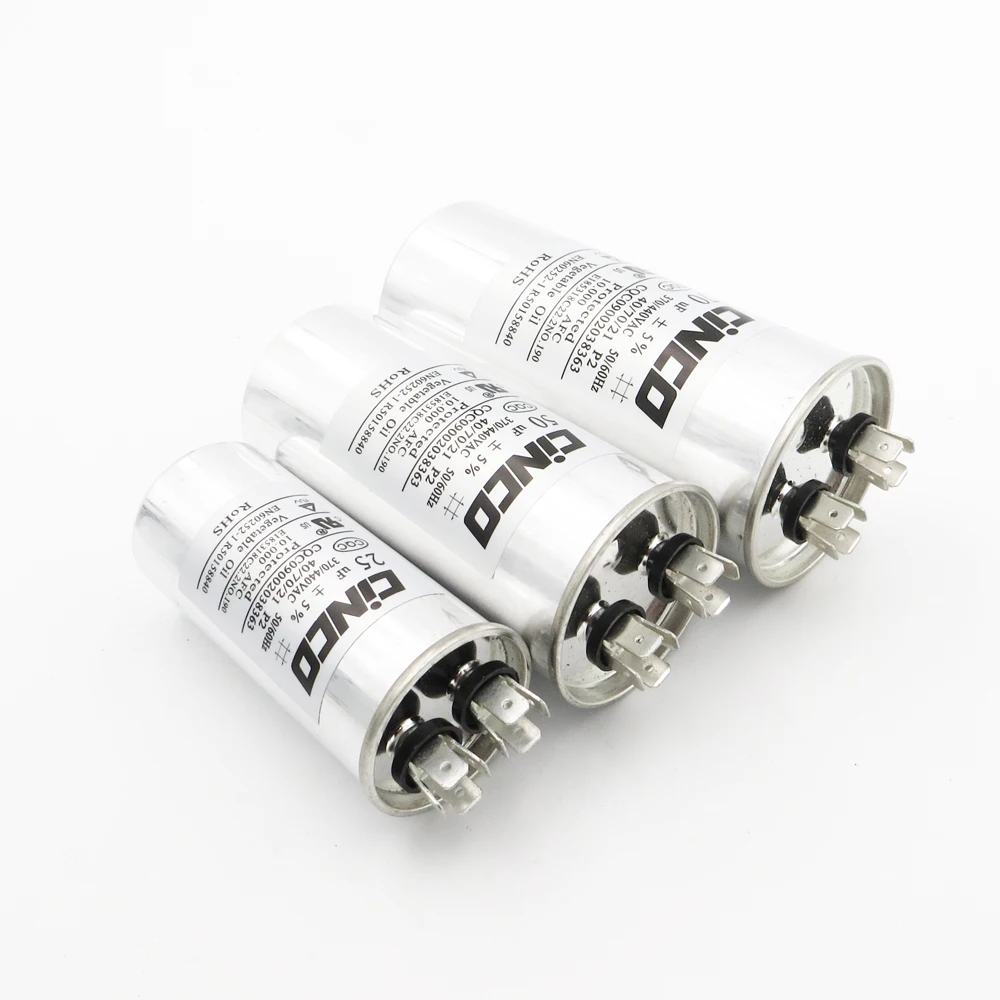 

CBB65 5UF to 80UF 370V 440V Run Capacitor Air Conditioner Compressor Start Capasitor Aluminum Can P2 CBB65A-1 370VAC 440VAC