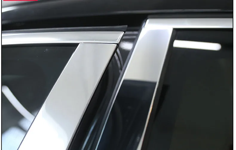 6pcs Exterior Car Window BC Pillar Trim Strip Sequin For BMW 5 Series 2011-2017 Aluminum Styling Auto Decorative Protect Sticker (11)