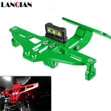 Universal Motorcycle License Plate Bracket With Light For Plate FOR KAWASAKI Z650 Z1000SX Z900 Z900RS NINJA 650 VERSYS 650