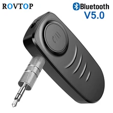 Rovtop Bluetooth 5,0 приемник 3,5 мм, AUX, разъем аудио стереоресивер адаптер для наушников динамик беспроводной автомобильный bluetooth-комплект Z2