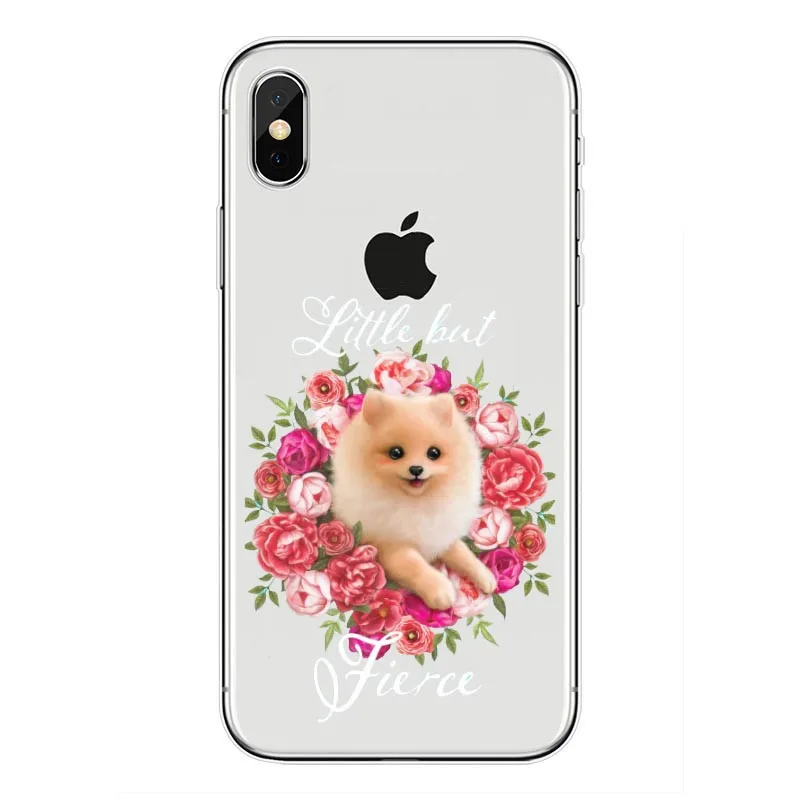 Pomeranian cao bonito Caso Capa Dura para o iPhone Da Apple X XS Max XR 6 7 8 Plus alem de 5 10 de Casos de Telefone Coque - Цвет: TPU