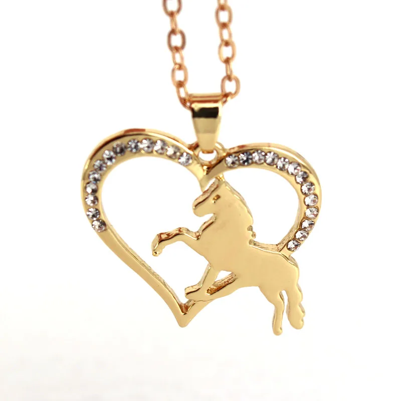 hzew new running horse and heart pendant necklace animal necklaces gift hzew new running horse and heart pendant necklace animal necklaces gift