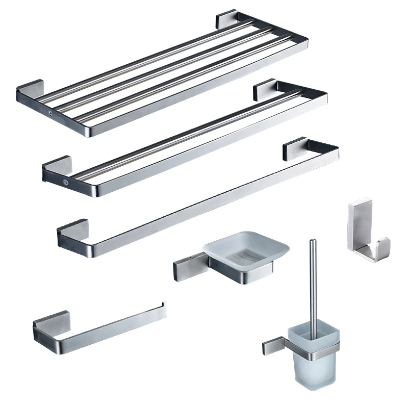 Набор аксессуаров для ванной комнаты, наборы для ванной комнаты, аксессуары для ванной комнаты из нержавеющей стали, одинарный крючок для полотенец, крючок для халата, бумажный держатель, YJ-81960