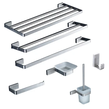 

Bathroom Accessories Set Bath Sets For Bathroom Bath Hardware Stainless Steel Single Towel Bar Robe Hook Paper Hold YJ-81960