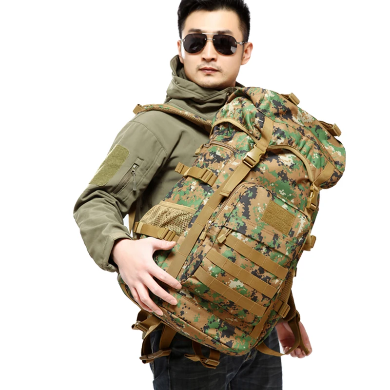 50L Outdoor Mountaineering bag Nylon Bag Military Men Backpack Traveling Rucksack Bags Schoolbag Camouflage Tactical Mochila 50L Outdoor Mountaineering bag Nylon Bag Military Men Backpack Traveling Rucksack Bags Schoolbag Camouflage Tactical Mochila