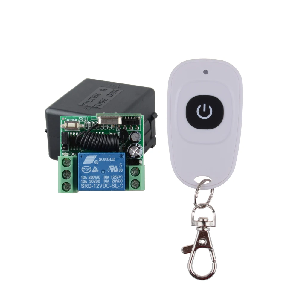 

DC 12V 1CH Door Access Opener Button Remote Switch Mini Wireless Switch White Big Button Remote Control Transmitter Waterproof