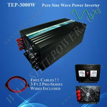 Солнечный инвертор 3000 Вт Инвертор 12 В/24 В постоянного тока до 110 В/220 В переменного тока силовой инвертор