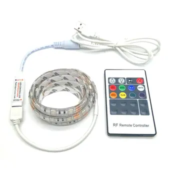 

LED Strip 5050 RGB 5V Tape 5V led tv back light strip TV Background Lighting With 20Key RF Controller