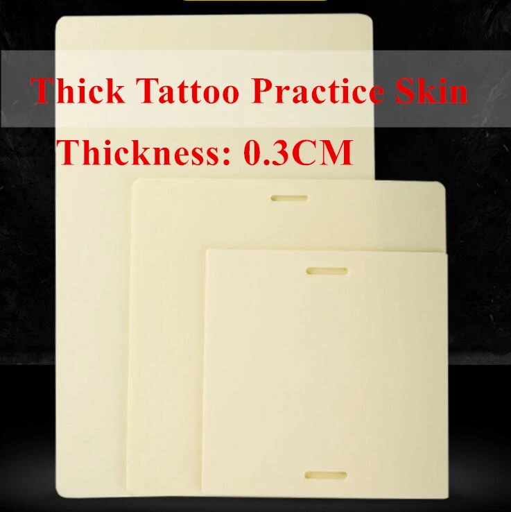 

Thicken Tattoo Practice Skin Soft Silicone Blank Sheet with Arm Strap For Permanent Makeup Tattoo Beginner Needle Supply 3pcs
