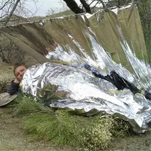 Аварийного выживания Утепленная одежда Шестерни спасения пространство серебристый майлар теплозащитное покрытие одеяло для улицы Обёрточная бумага