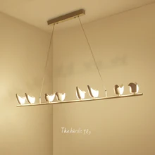 Современный светодиодный потолочный светильник в скандинавском стиле с птицами, подвесные светильники для гостиной, новинка для ресторана, подвесные лампы