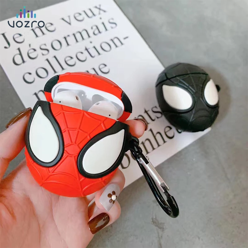 

VOZRO Spiderman Wireless Bluetooth Earphone Case For Apple AirPods Silicone Headphones Cases For Airpods 2 Protective Cover
