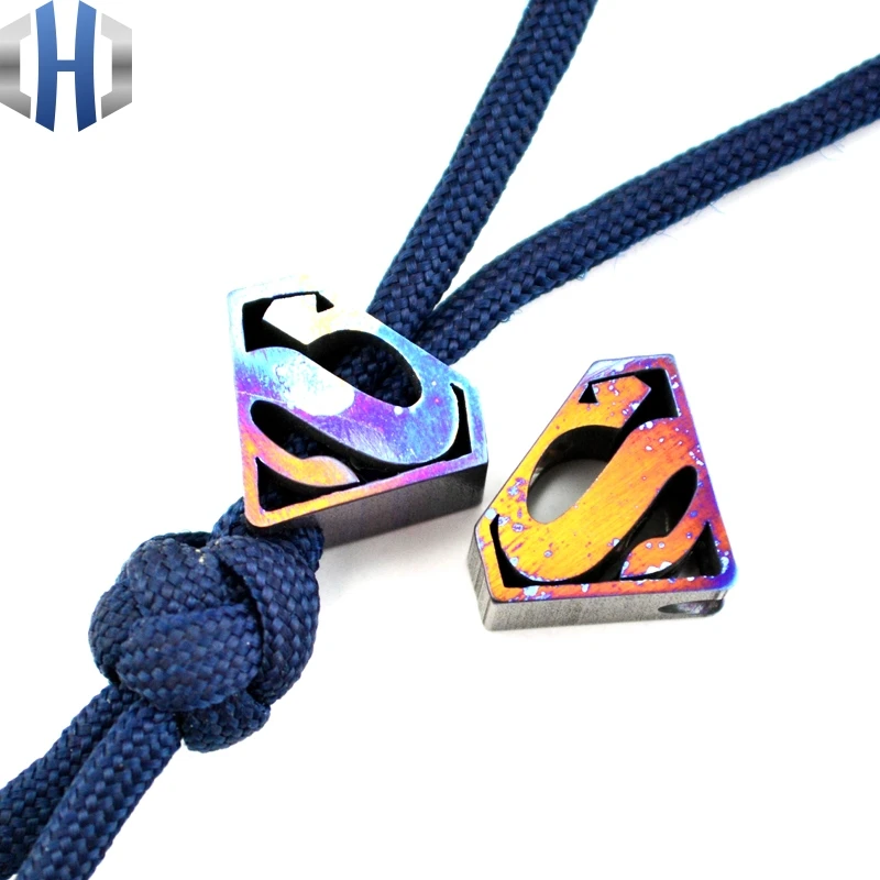 

EDC Knife Tools Pendant Multi Tools Titanium Alloy Anodized Knife Beads Pendant Knife Lanyard Bead Zipper Pull Bead Cord New