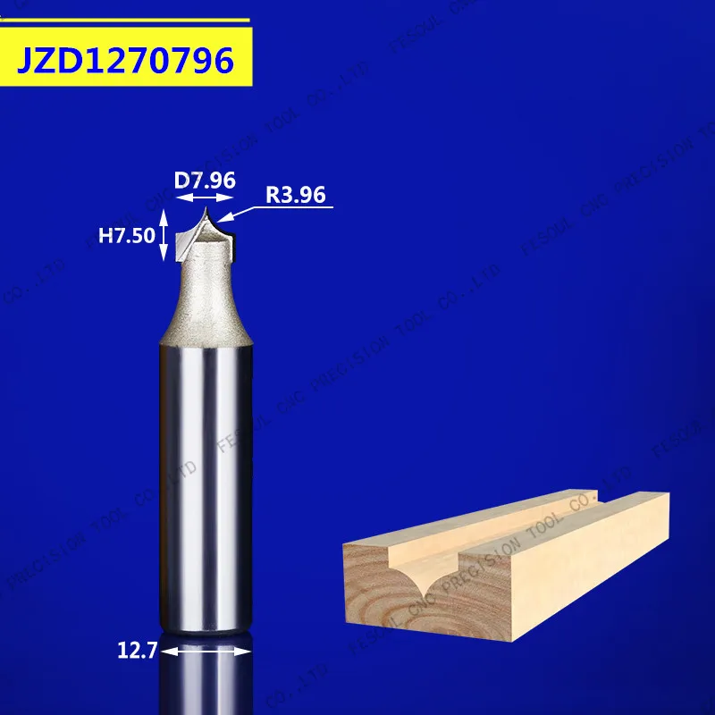 12,7 мм shank-1PCS, станок с ЧПУ деревообрабатывающий фрезерный станок, вольфрамовая твердосплавная Концевая фреза, NeedleNose Гравировальный Бит, МДФ, Деревянный инструмент