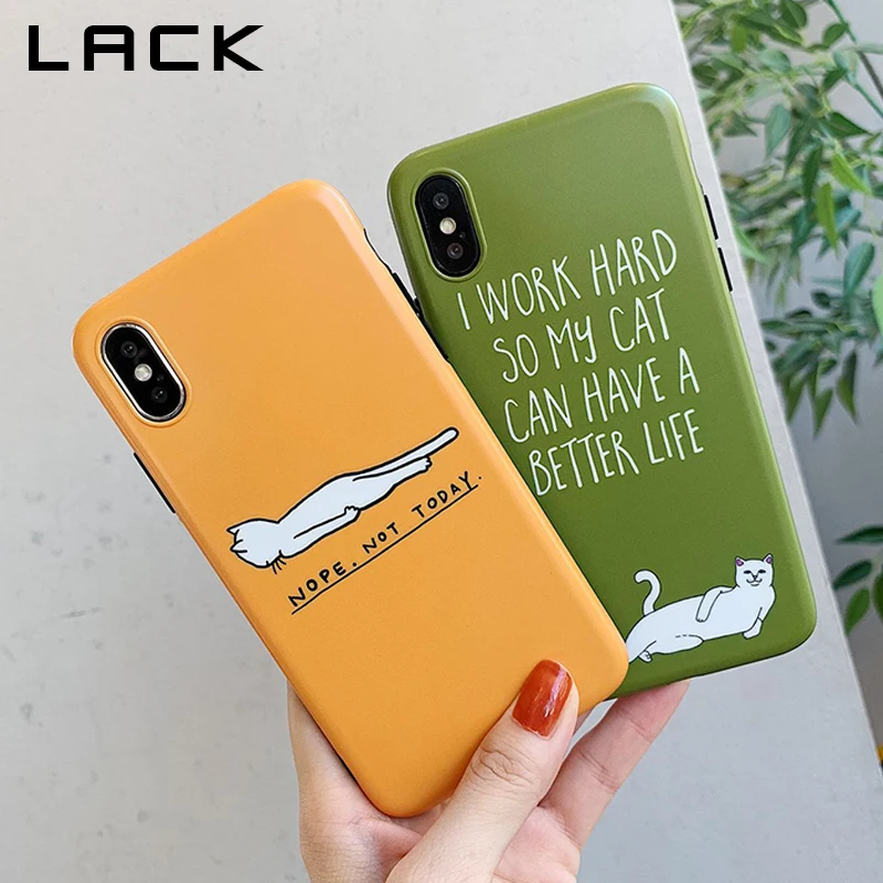 

LACK Retro Cartoon Phone Case For iphone XS Max Case For iphone XR X 6 6S 7 8 Plus Letter Soft IMD Cover Funny Cat Dog Cases