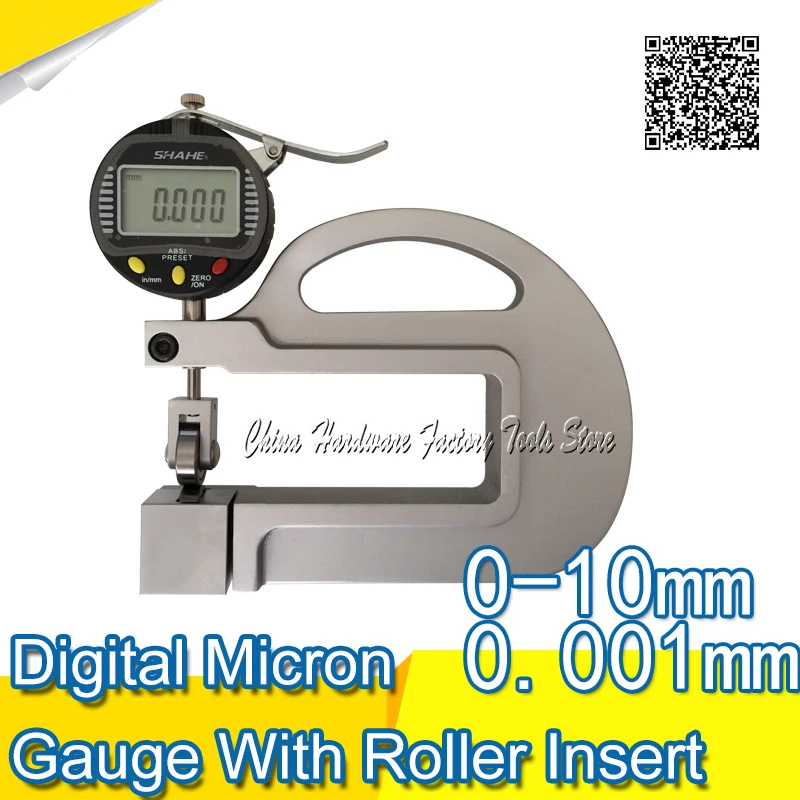 

FREE SHIPPING SHAHE 0,001mm Digital micrometer thickness gauge tester thick meter with scooter use paper leather