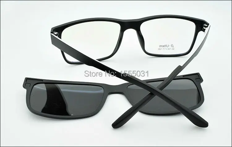 Ультра-светильник, вольфрамовая титановая оправа для очков с магнитным зажимом, очки для близорукости, поляризованные солнцезащитные очки, 3D линзы, ночное видение jkk80