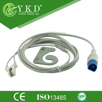 

M1196A MP20 MP30 Adult Ear Clip Heart rate pulse 8pin SPO2 sensor , 3M